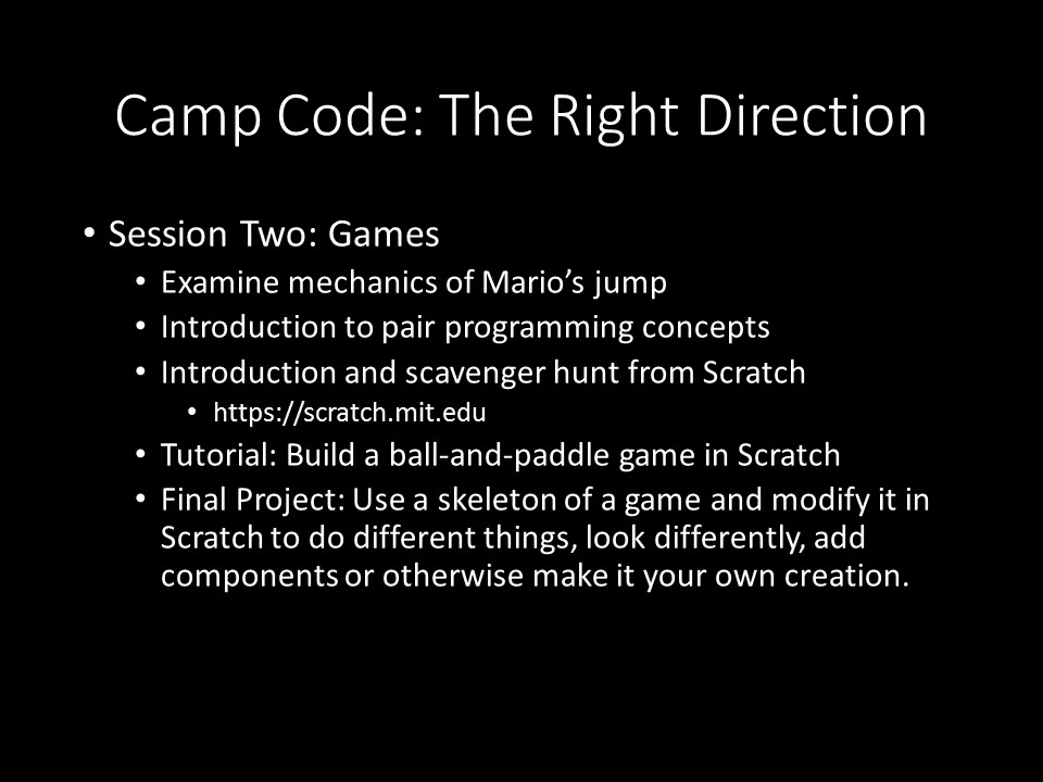 Camp Code - Session Two